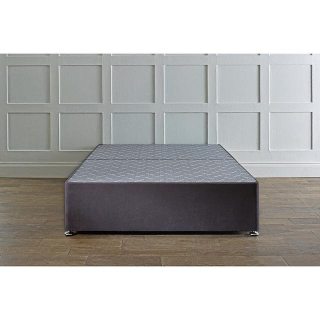 Pelemon Divan Bed Base 17 Stories Colour: Naples Maubve, Size: Single (90 x 190 cm), Storage Type: No Drawers on Productcaster.