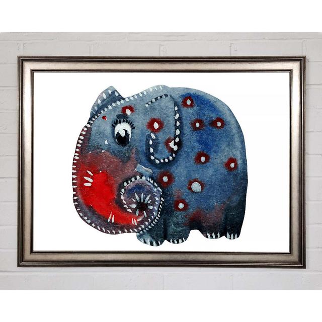 Elephant Paint Framed Print Ophelia & Co. Size: 29.7cm H x 42cm W on Productcaster.