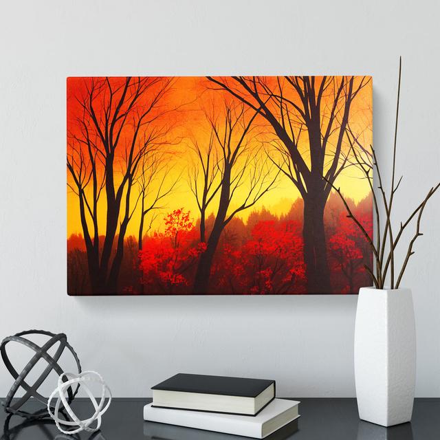 A Glorious Autumn Forest - Wrapped Canvas Painting Alpen Home Size: 35cm H x 50cm W x 3cm D on Productcaster.