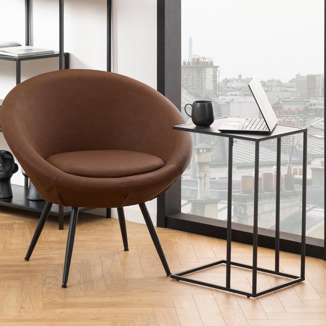 Infinity Side Table in Matt Black 17 Stories on Productcaster.