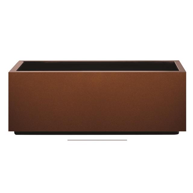 Blumenkübel aus Metall mit Bewässerungssystem ClearAmbient Farbe: Corten, Größe: 40 cm H x 75 cm B x 35 cm T on Productcaster.