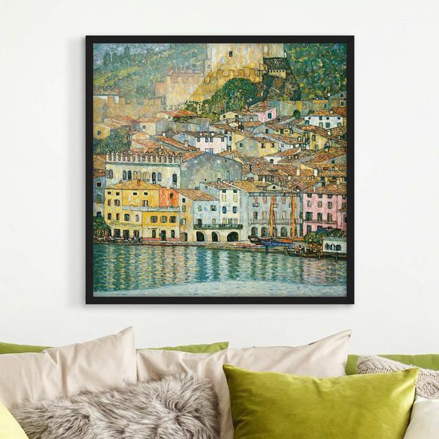 Gerahmtes Poster Malcesine Am Gardasee von Gustav Klimt ClassicLiving Rahmenauswahl: Schwarzer Rahmen on Productcaster.