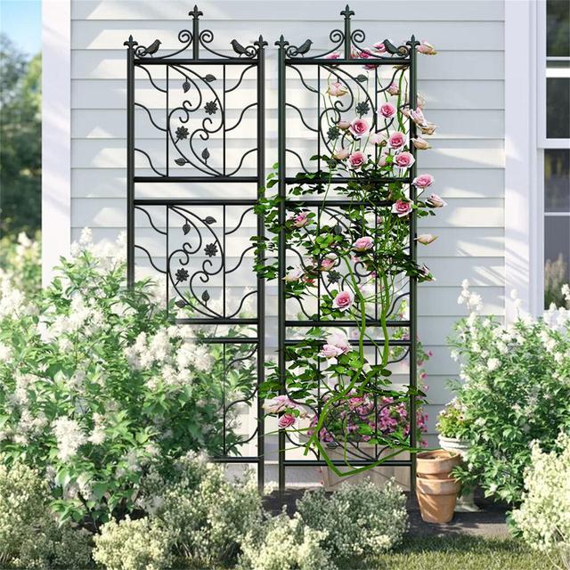 Gallaher 195cm H x 50cm W 2 pack Steel Lattice Panel Trellis Side Panel Ophelia & Co. on Productcaster.