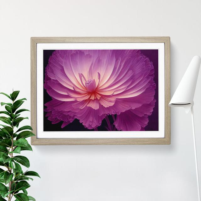 Miraculous Chrysanthemum Flower - Single Picture Frame Print 17 Stories Frame Colour: Oak Framed, Size: 25cm H x 34cm W on Productcaster.