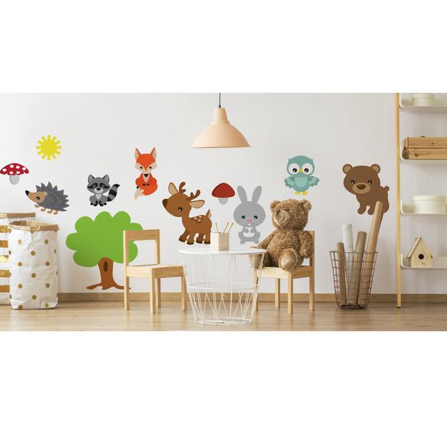 Wandaufkleber Forest Animals Tree and Sunshine Isabelle & Max Maße: 250 cm H x 125 cm B on Productcaster.