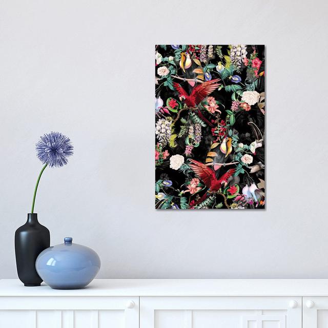 Floral And Birds IX Bay Isle Home Size: 45.72cm H x 30.48cm W x 1.91cm D on Productcaster.