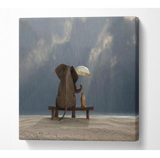 Calderdale Helpful Elephant - Wrapped Canvas Art Prints Latitude Vive Size: 50.8cm H x 50.8cm W x 10cm D on Productcaster.