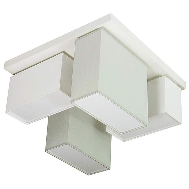 Eris 4 Light Semi Flush Mount Metro Lane Shade Colour: Grey/White on Productcaster.