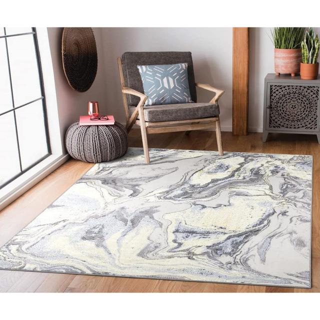 Andon Flatweave Grey Rug Metro Lane Rug Size: Rectangle 120 x 170cm on Productcaster.