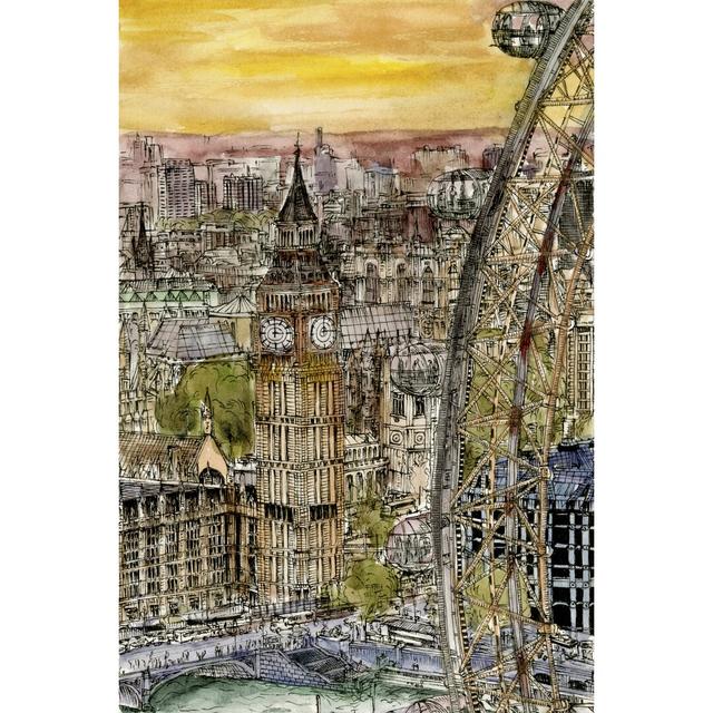 City Scene IV - Wrapped Canvas Painting Rosalind Wheeler Size: 76cm H x 51cm W on Productcaster.