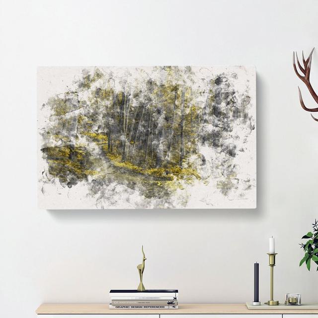 Yellow Forest In Connecticut - Wrapped Canvas Print East Urban Home Size: 50cm H x 76cm W x 3cm D on Productcaster.