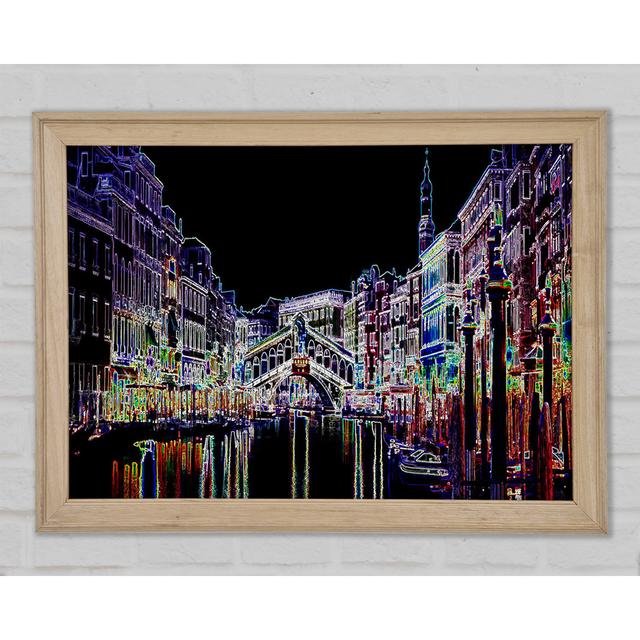 Venedig Psychedelisch - Einzelne Bilderrahmen Kunstdrucke Brayden Studio Größe: 42 cm H x 59,7 cm B x 1,5 cm T on Productcaster.