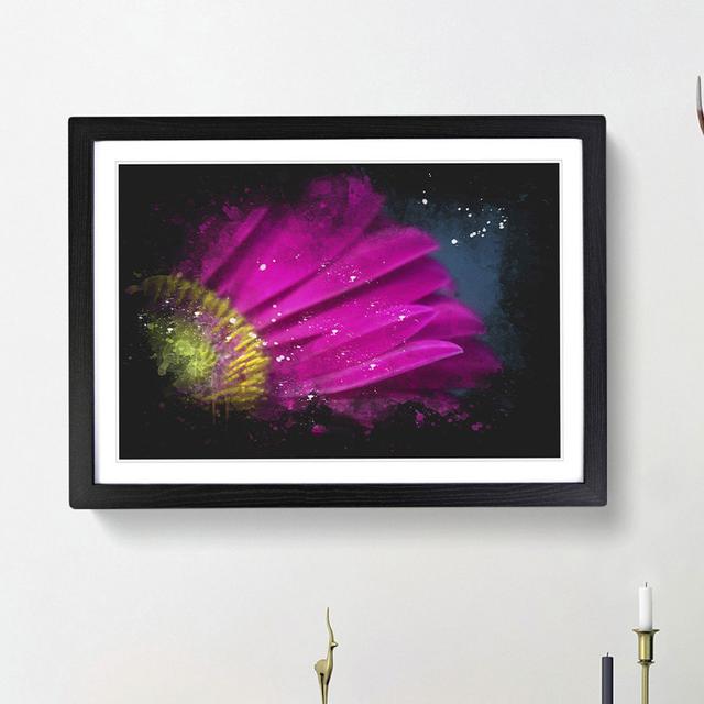 Bright Pink Gerbera Flower - Picture Frame Painting Print East Urban Home Size: 45cm H x 63cm W x 2cm D, Frame Option: Black Framed on Productcaster.