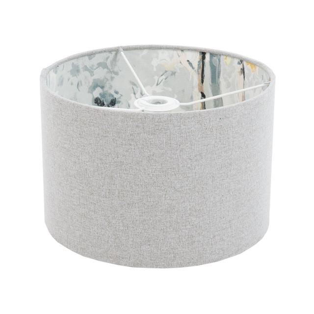 Shetland Polyester Drum Table Lamp Shade Marlow Home Co. Size: 25cm H x 40cm W x 40cm D, Colour: Grey on Productcaster.