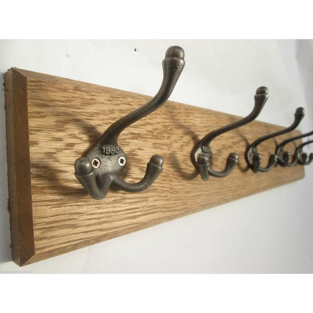 Pottsboro Solid Wood Wall 8 - Hook Wall Mounted Coat Rack Rosalind Wheeler on Productcaster.