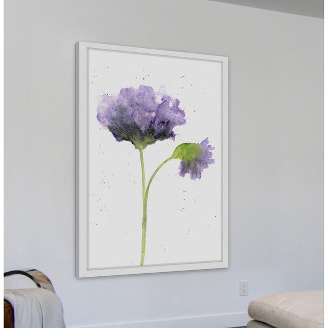 "Purple Poppy" by Thimble Sparrow Framed Painting Print East Urban Home Size: 61cm H x 41cm W x 3.81cm D on Productcaster.