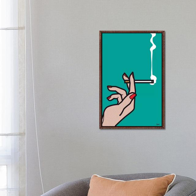 Mad Men #1 by Grégoire Léon Guillemin - Painting Print on Canvas 17 Stories Format: Classic Brown Wood Framed, Size: 66.04cm H x 45.72cm W x 3.81cm D on Productcaster.