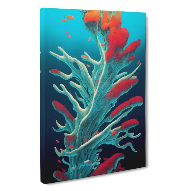 Dazzling Coral Reef House of Hampton Size: 60cm H x 40cm W x 3cm D on Productcaster.