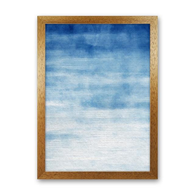 Abstract Blue - Print 17 Stories Frame Option: Brown Framed, Size: 34cm H x 25cm W x 3cm D on Productcaster.