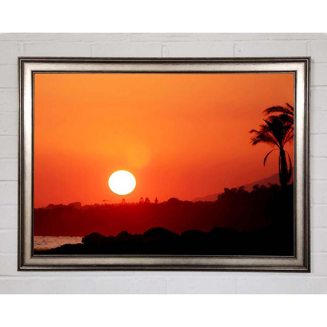 Peach Ocean Sunset - Single Picture Frame Art Prints Brayden Studio Size: 21cm H x 29.7cm W x 1.5cm D on Productcaster.