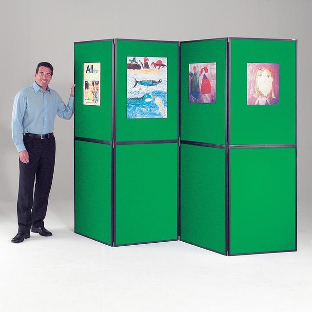 Free-Standing Bulletin Board 200cm H x 280cm W Symple Stuff Colour: Emerald Green, Frame Finish: Black on Productcaster.