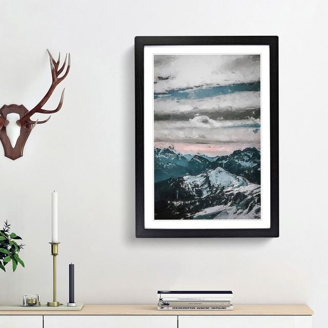 Mountain Clouds - Picture Frame Graphic Art Print East Urban Home Frame Option: Black Framed, Size: 48cm H x 36cm W x 2cm D on Productcaster.