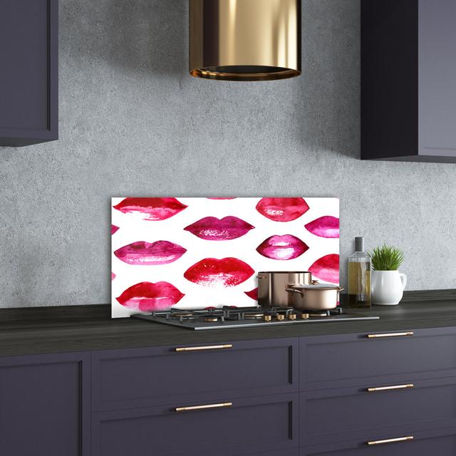 Lips 50cm x 100cm Glass Panel Canora Grey on Productcaster.