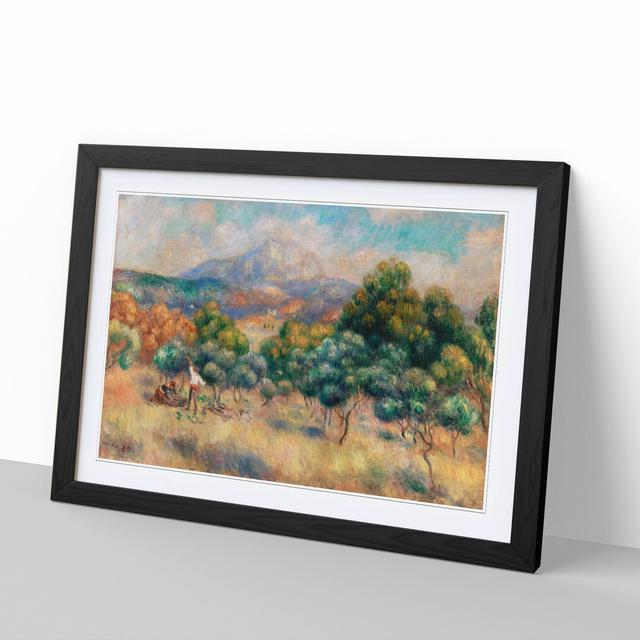 Mount of Sainte-Victoire by Pierre-Auguste Renoir - Picture Frame Painting East Urban Home Frame Option: Black Framed, Size: 36cm H x 48cm W x 2cm D on Productcaster.