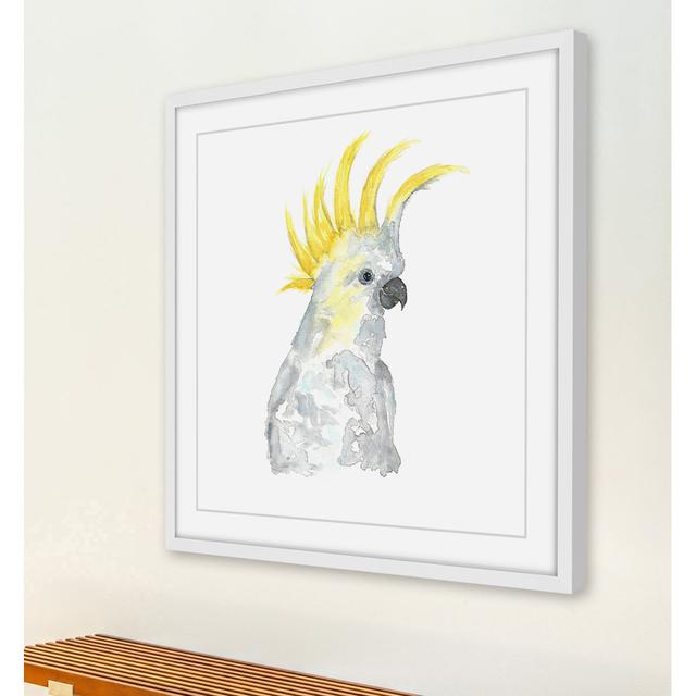 "Cockatoo" by Thimble Sparrow Framed Painting Print East Urban Home Size: 41cm H x 41cm W x 3.81cm D on Productcaster.