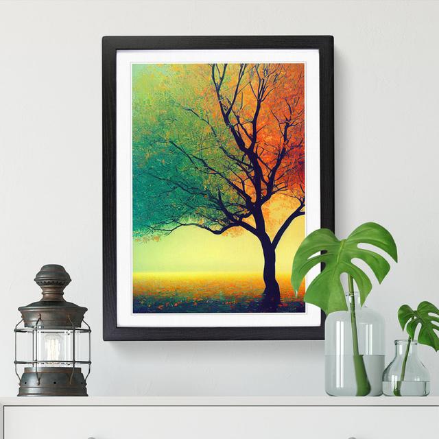 Tree Impressionism - Print Big Box Art Frame Option: Black, Size: 64cm H x 46cm W x 2cm D on Productcaster.