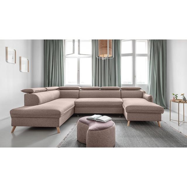 Ecksofa Sweet Harmony mit Bettfunktion MiuForm Polsterfarbe: Sand und Beige, Ausrichtung: Links ausgerichtet on Productcaster.