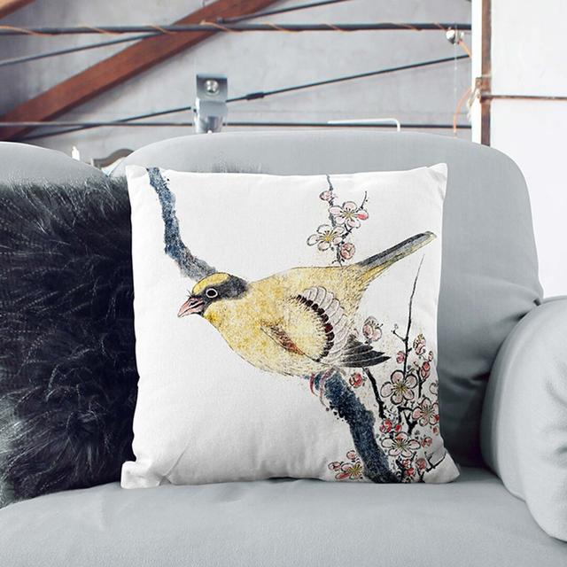 Bird on a Branch Scatter Cushion with Filling East Urban Home Backing Colour: White, Size: 55 x 55 cm on Productcaster.