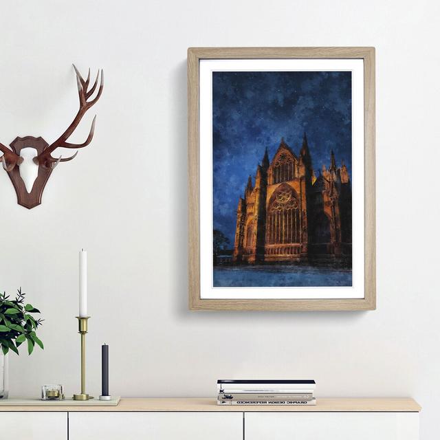 Lincoln Cathedral in England - Picture Frame Graphic Art Print East Urban Home Frame Option: Oak Framed, Size: 63cm H x 45cm W x 2cm D on Productcaster.