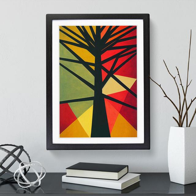 Bold Abstract Tree No.5 - Picture Frame Painting Metro Lane Frame Colour: Black, Size: 46cm H x 34cm W x 2cm D on Productcaster.