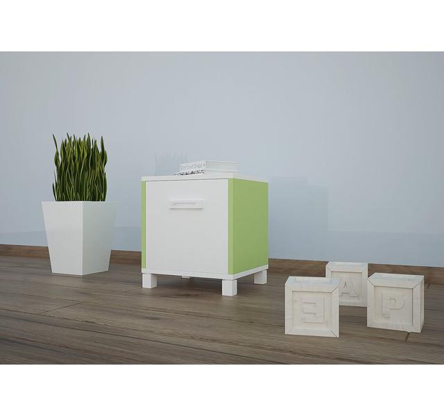 Whipe Nightstand Isabelle & Max Colour: White/Green on Productcaster.