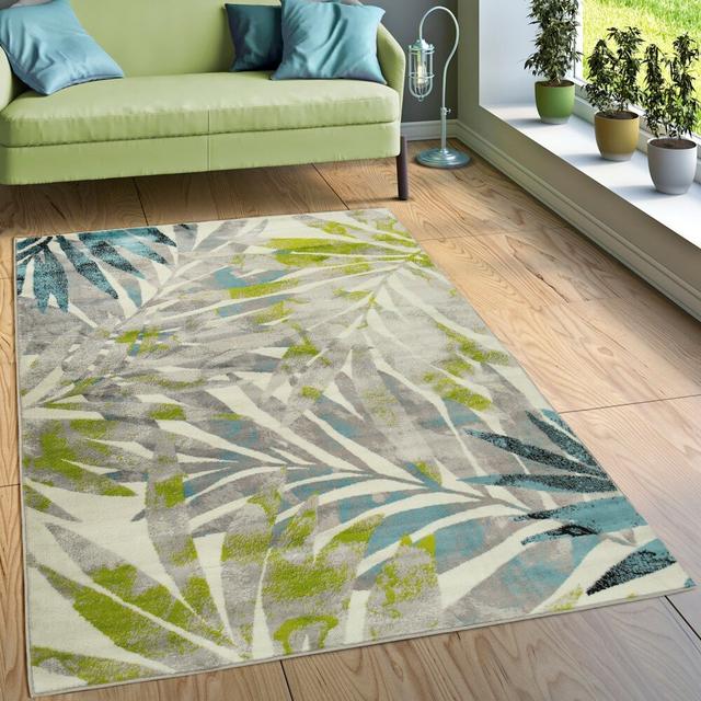 Meyerwood Floral Flatweave Beige/Grey/Blue Area Rug 17 Stories Rug Size: Rectangular 120 x 170cm on Productcaster.