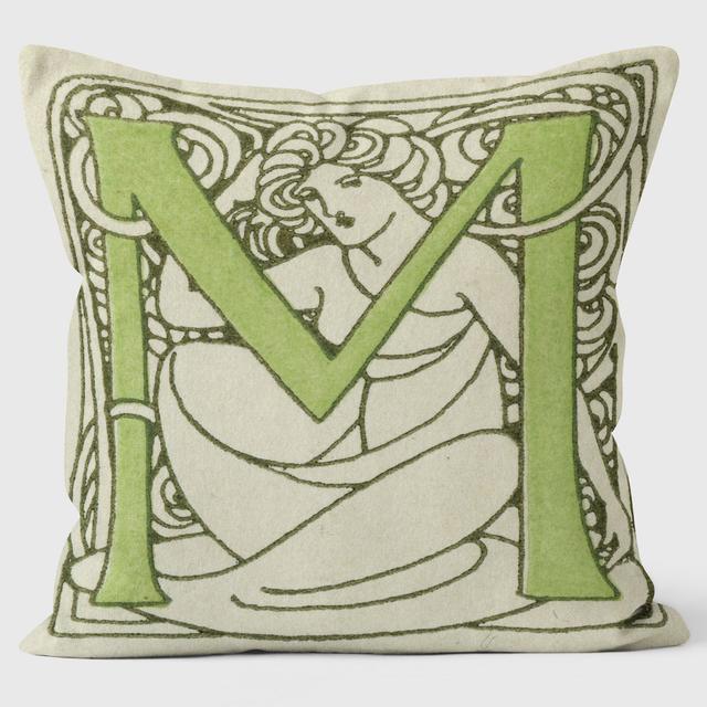 Art Nouveau Alphabet "M" Cushion We Love Cushions on Productcaster.