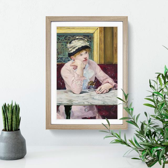 Plum Brandy by Edouard Manet - Picture Frame Painting East Urban Home Frame Option: Oak Framed, Size: 65cm H x 48cm W x 2cm D on Productcaster.