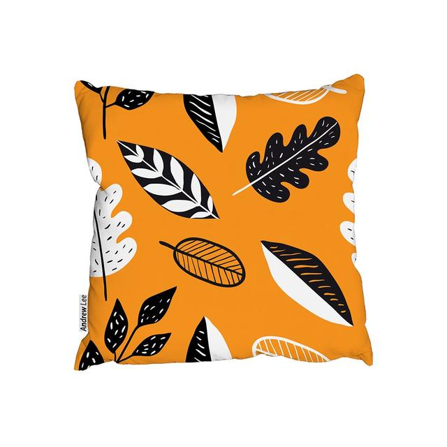 Doodle Leaves Outdoor Cushion Andrew Lee Size: 45cm H x 45cm W x 7cm D on Productcaster.