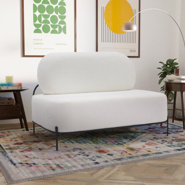 Teddy Boucle Fabric 2 Seater Compact Sofa Fairmont Park on Productcaster.