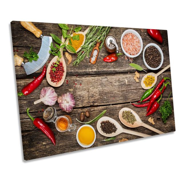 Organic Cooking Ingredients Picture CANVAS WALL ART Print Canvas Geeks Size: 61cm H x 91.4cm W x 4cm D on Productcaster.