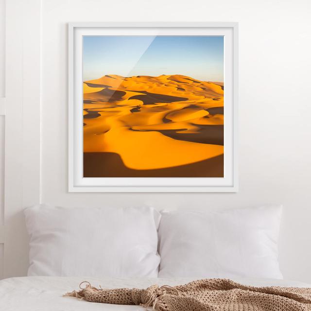 Gerahmter Fotodruck Murzuq Desert in Libya East Urban Home Größe: 30 cm H x 30 cm B, Rahmenoptionen: Mattweiß on Productcaster.