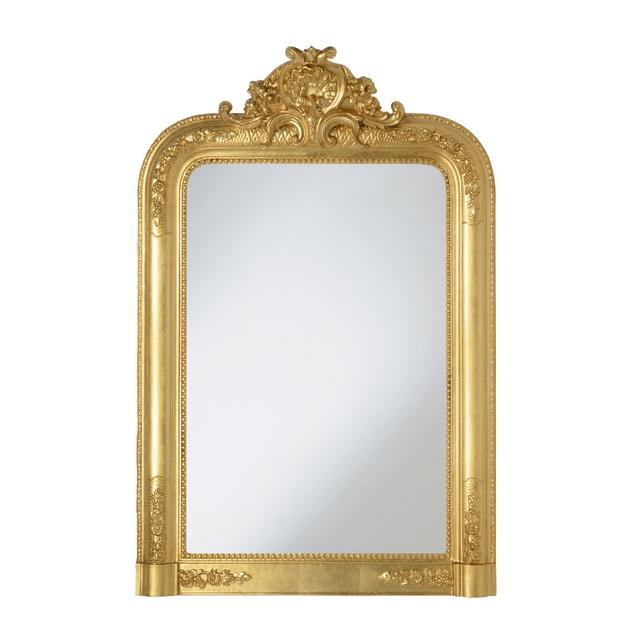 Clouse Glass Framed Wall Mounted Mirror in Gold Mercer41 on Productcaster.