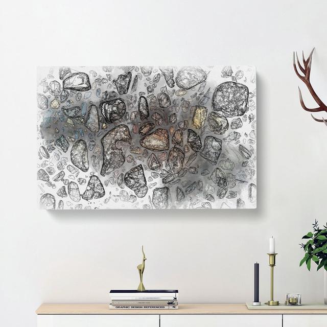 Rocks - Wrapped Canvas Painting Print East Urban Home Size: 60cm H x 91cm W x 3cm D on Productcaster.