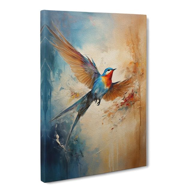 Swallow Gestural No.2 - No Frame Art Prints Marlow Home Co. Size: 60cm H x 40cm W x 3cm D on Productcaster.