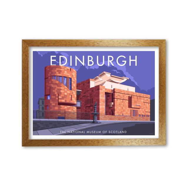 'Edinburgh National Museum of Scotland' Graphic Art East Urban Home Size: 42 cm H x 59.4 cm W x 5 cm D, Frame Options: Oak on Productcaster.