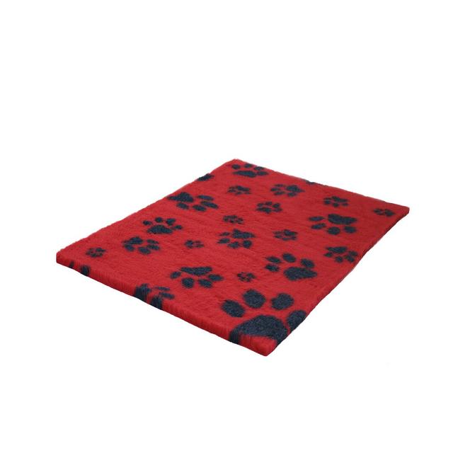 Vet Fleece Bedding | Non-Slip Multi-Paws Vet Bed O Mat Vet Fleece Size: 3cm H x 61cm W x 61cm D, Colour: Blue/Charcoal on Productcaster.