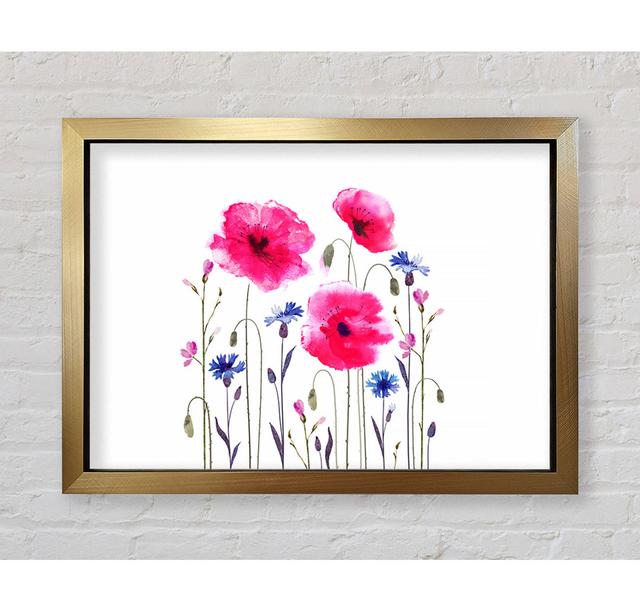 Pink Poppy Abstract - Single Picture Frame Art Prints Bright Star Size: 42cm H x 59.7cm W on Productcaster.