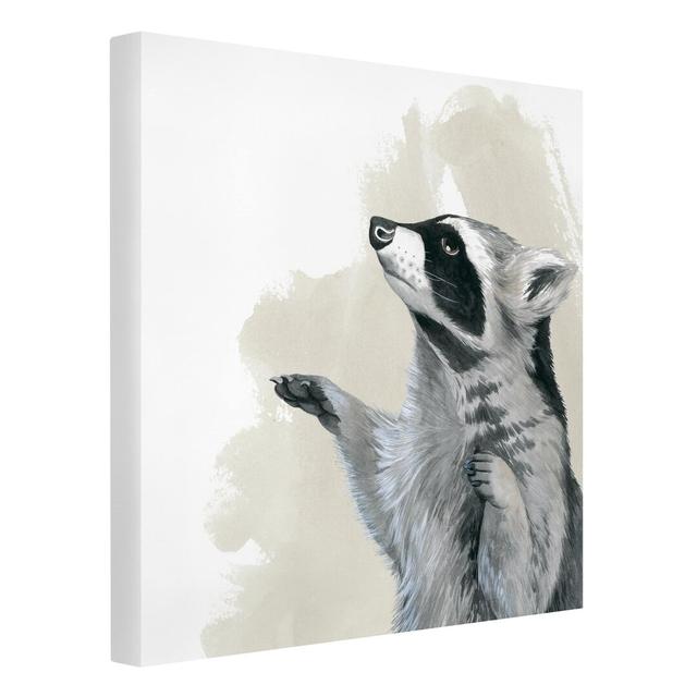 Forest Friends - Raccoon - Wrapped Canvas Graphic Art Union Rustic Size: 70cm H x 70cm W on Productcaster.