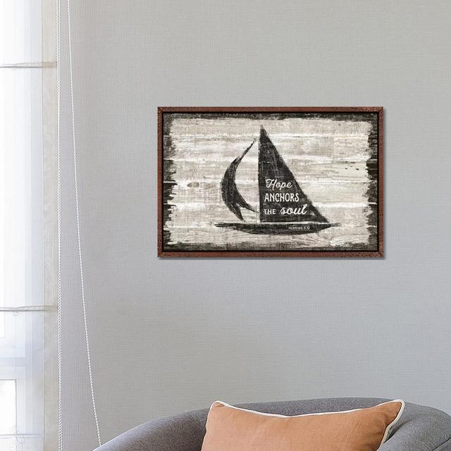 Driftwood Coast Scripture II von Sue Schlabach - Gallery-Wrapped Canvas Giclée Küstenhaus Größe: 45,72 cm H x 66,04 cm B x 3,81 cm T, Format: Klassisc on Productcaster.